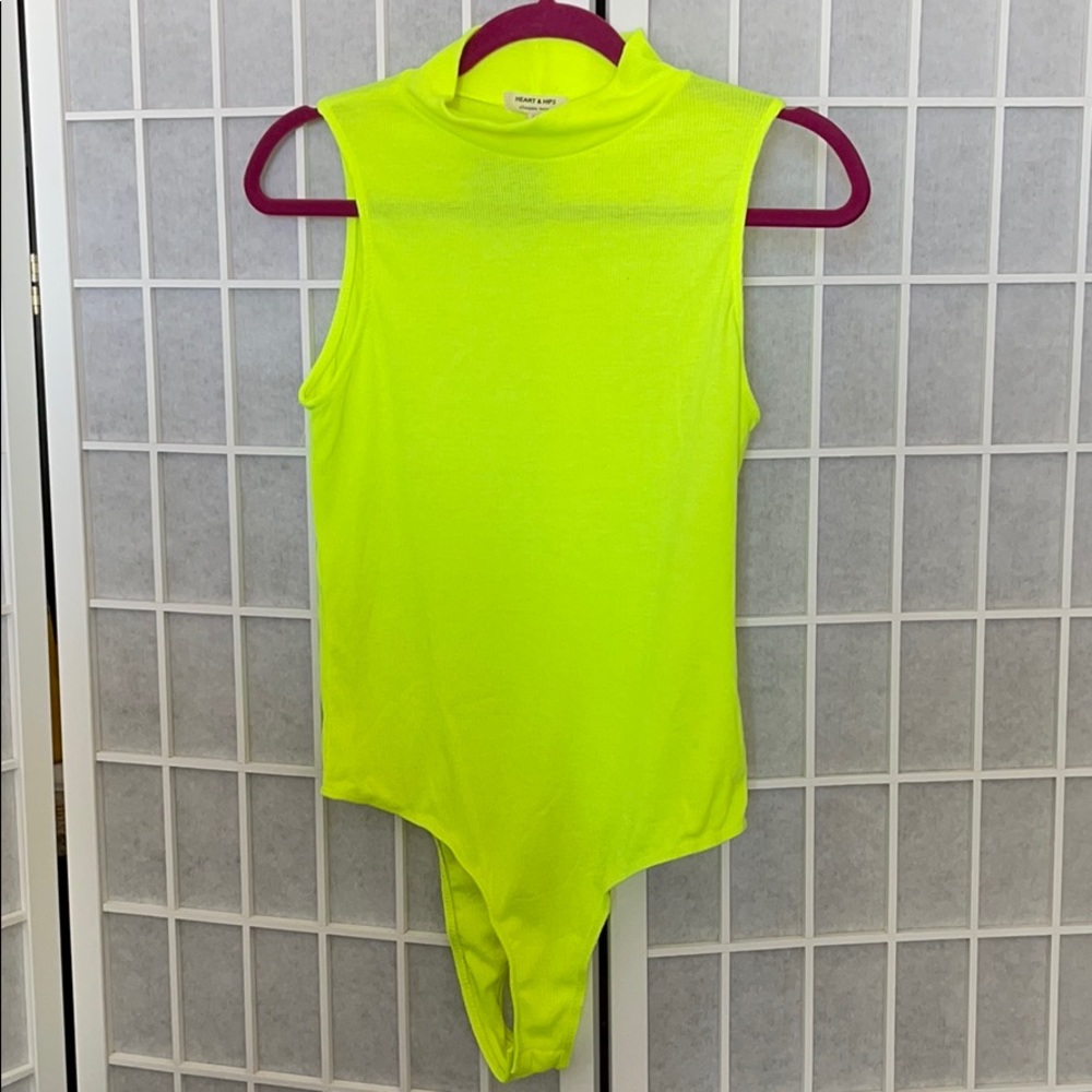 NWT Highlighter Yellow Body Suit